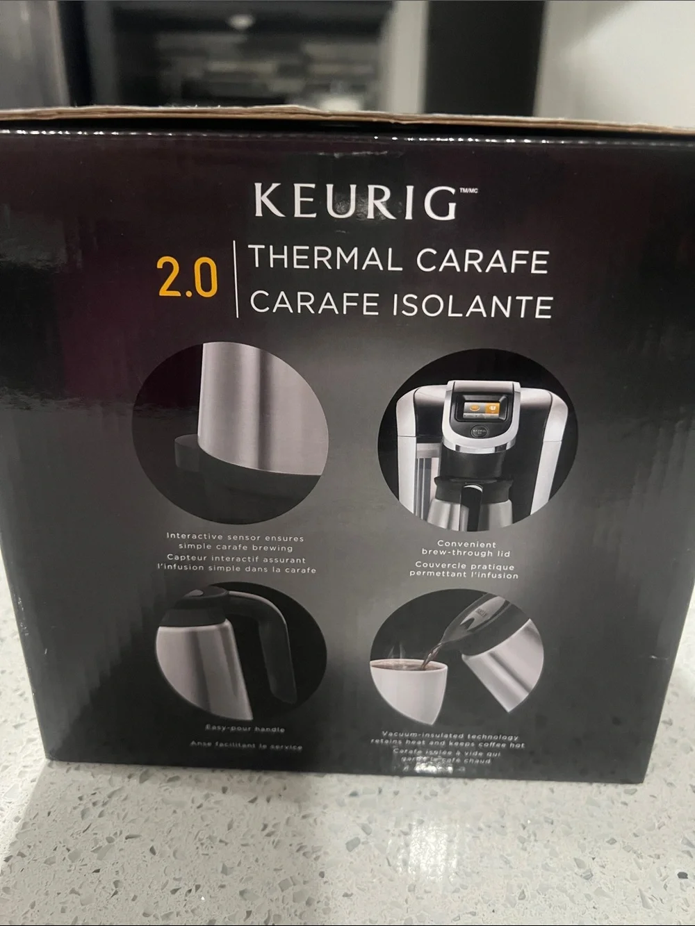Keurig 2.0 Thermal Carafe 32oz Stainless Steel Coffee Pot - NEW